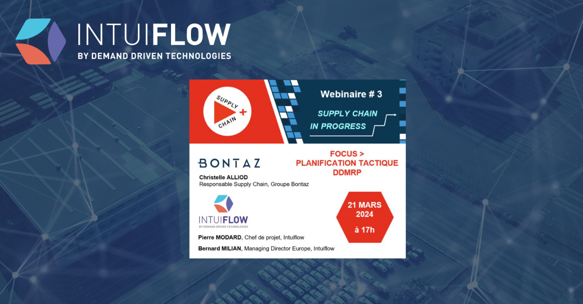 Promotional graphic for the Supply Chain + Webinar with DD Tech and Bontaz