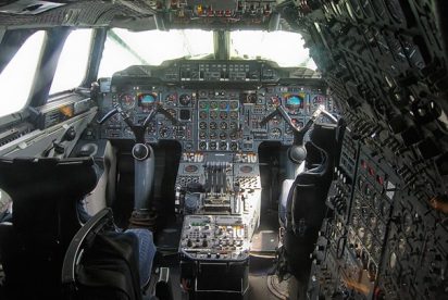 Complicated controls of a Concord aircraft